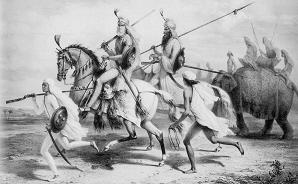 Sikh Chieftains  after an original drawing by Prince A  Saltykov Lahore   1842